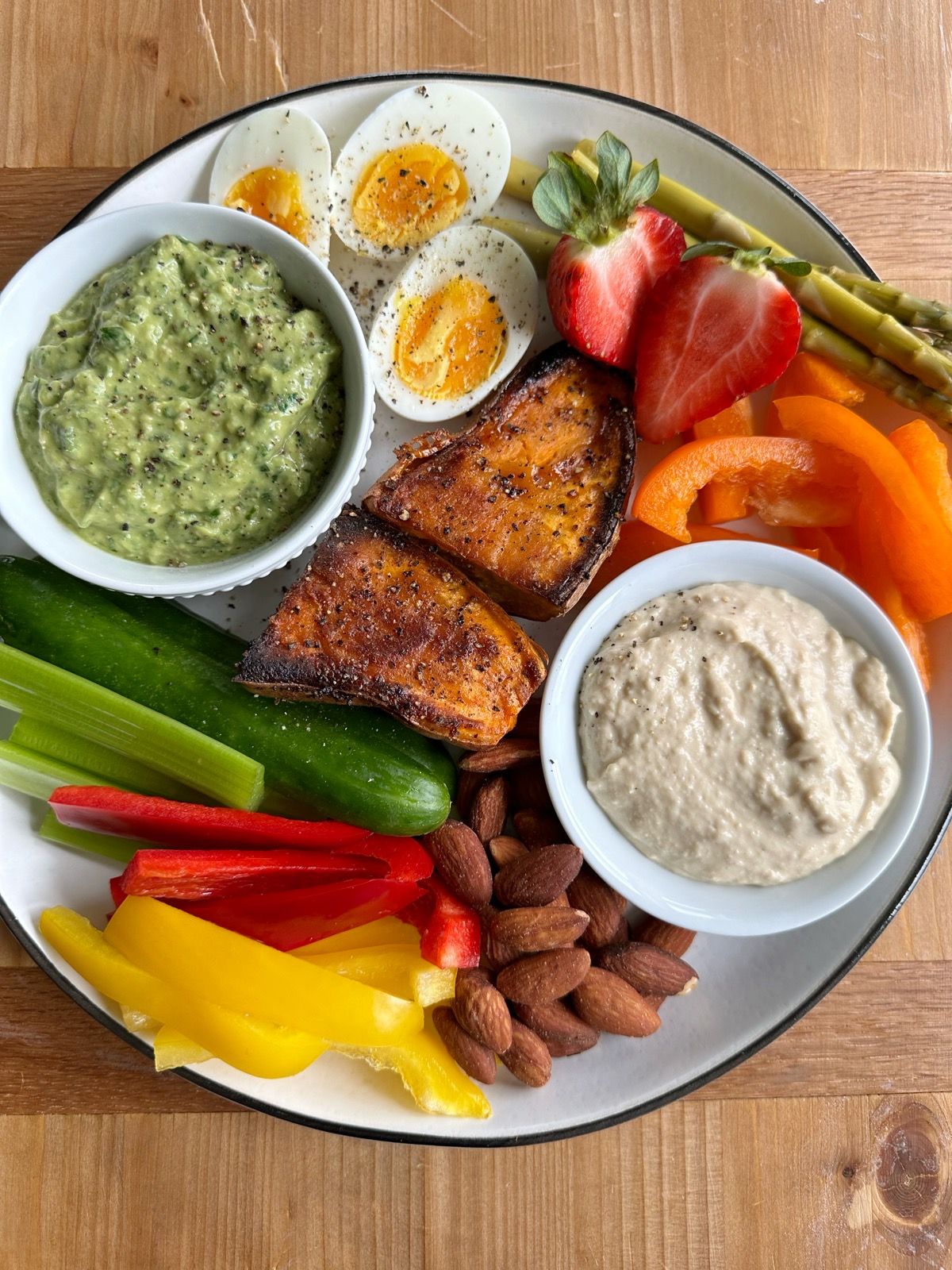 Healthy snack plate